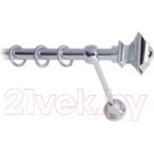 Карниз для штор Lm Decor Верди 030 1р гладкий 25мм (хром, 2м)