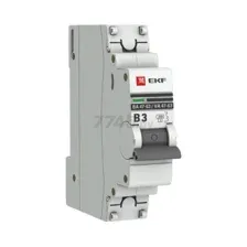 Автоматический выключатель EKF PROxima ВА 47-63 1P 3А В 4,5кА (mcb4763-1-03B-pro)
