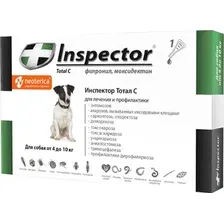 Капли от блох и клещей Inspector Quadro для собак 4-10 кг