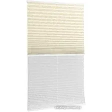 Плиссе Delfa Walnut СПШ-3402/3504 Basic Transparent (73x160, кремовый/белый)
