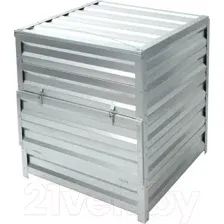 Компостер Формула качества Оцинкованный с крышкой 1000x1000x1000 (неокрашенный)