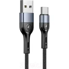 Зарядный кабель Usams U55 USB2.0 AM - Type-C / SJ449USB01 (1м, черный)