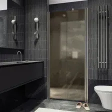Душевая дверь MaybahGlass 198x120 MGD-428-5 (бронза матовая/хром матовый)