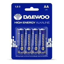 Комплект батареек Daewoo LR6 BL-4 HIGH Energy Alkaline 40/960
