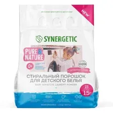 Порошок стиральный для детского белья гипоаллергенный SYNERGETIC BABY SENSITIVE 1,5кг