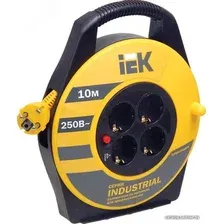 Удлинитель на катушке IEK УК10 WKP15-16-04-10 (10 м, желтый)