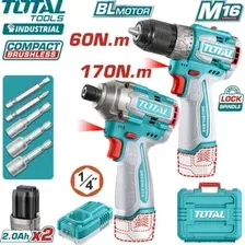 Набор электроинструмента Total TOSLI240968 (шуруповерт, винтоверт, 2 АКБ, кейс)