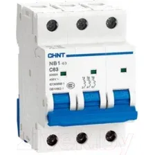 Выключатель автоматический Chint NB1-63H 3P 40A 10кА C (R) 179875