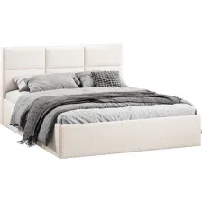 Полуторная кровать ТриЯ Стелла c ПМ 140x200 Тип 1 и заглушиной  (экомех Barni Milk)
