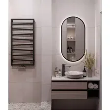 Зеркало с подсветкой  EMZE 50x100 LED.UV.50.100.CHE.AF.4K (черный с УФ-окантовкой и подсветкой)