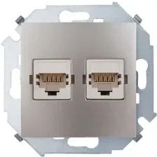 Розетка компьютерная Simon 1591593-034 (шампань)