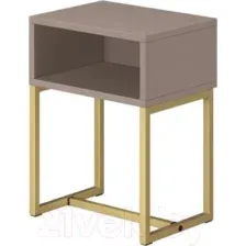 Тумба MONOFIX С металлическими опорами (капучино/золото)
