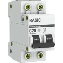 Выключатель автоматический EKF ВА 47-29 2P 16A (C) 4.5кА