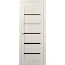 Дверь межкомнатная Stark ST1 ДО 70x200 (бьянко/черный лак)