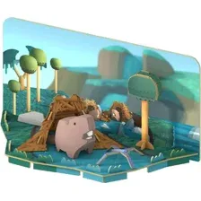 Игрушка-конструктор Halftoys Animal Бобр с диорамой HA011