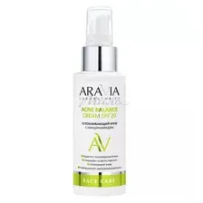Крем ARAVIA Laboratories с ниацинамидом Acne Balance Cream SPF 20  успокаивающий, 100 мл