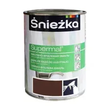 Эмаль масляно-фталевая "SNIEZKA" SUPERMAL коричневая (RAL8016) GL,  0,8 л