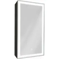 Шкаф с зеркалом для ванной Континент Mirror Box Black Led 35x65 L