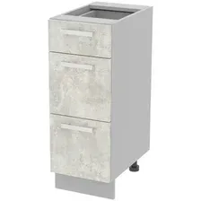 Шкаф напольный Интерлиния Компо НШ30рш3 1м+2б (бетон лайт)