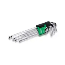 Набор ключей шестигранных 1/16"-3/8" 9 предметов длинных с шариком TOPTUL 