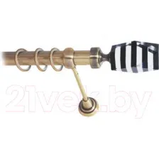 Карниз для штор Lm Decor Даймонд 135 1р гладкий 25мм (антик, 1.8м)