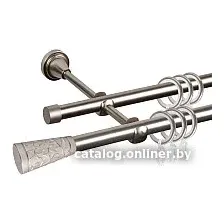 Карниз для штор АС ФОРОС Grace D16Г/16Г составной + наконечники Севилья (3м, сатин)