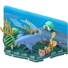Магнитный конструктор Halftoys Ocean Горбатый кит с диорамой HO004