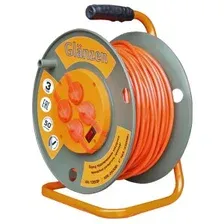 Удлинитель силовой на катушке GLANZEN 4 гн. ПВС 3х1,5 IP44 арт. EB-50-007