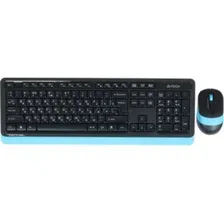 Комплект беспроводной клавиатура и мышь A4TECH Fstyler FG1010 Black/Blue