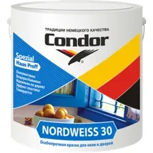 Краска CONDOR Nordweiss 30 (3кг, белый)