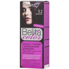 Краска стойкая для волос Belita сolor 5.2, баклажан.