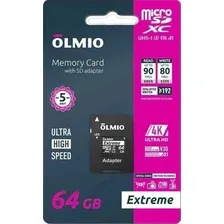 Карта памяти Olmio microSDXC 64GB Extreme UHS-I (U3)