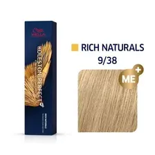 Крем-краска стойкая профессиональная для окрашивания волос Wella Professionals Koleston Perfect Me+ 9/38 Очень Светлый Блонд Золотисто-Жемчужный 60 мл