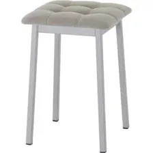 Табурет AMC Comfort 7К5.18 (кожзам, латте/серебристый)