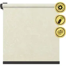 Рулонная электроштора НеоФьюжен Джерси 270х250 левая (светло-бежевый, черная фурнитура)