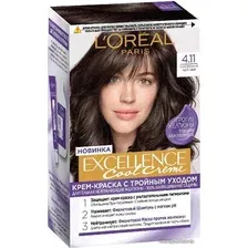 Крем-краска LOreal Paris Color Excellence Cool Creme 4.11 ультрапепельный каштан.