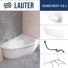 Ванна Lauter Valencia 170x110 2102170R (с каркасом, лицевым экраном и сифоном 21Y32000 хром)