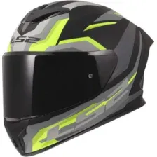 Мотошлем LS2 FF820 Rapid III Hyper (S, черный/желтый)