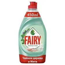 Средство FAIRY для мытья посуды Нежные руки Чайное дерево и мята 450мл