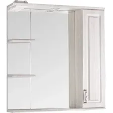 Шкаф с зеркалом для ванной Symbolite Олеандр-2 750/С (рельеф пастель)