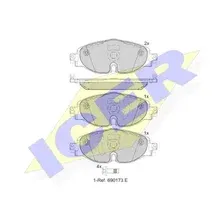 Тормозные колодки дисковые передняя ось ICER 182111-204