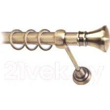 Карниз для штор Lm Decor Люксор 101 1р гладкий 25мм (антик, 2м)