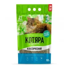 Наполнитель для кошачьего туалета Котяра, комкующийся, классический, 10 л, 4,2 кг