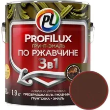 Грунт-эмаль Profilux По ржавчине 3в1 (1.9кг, коричневый)