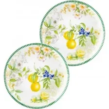 Набор тарелок Elan Gallery Лимоны 420763 (New Bone China)