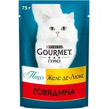 Корм для кошек консерва Гурмэ Перл говядина соус 75г