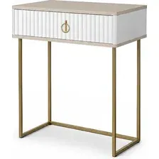Туалетный столик без зеркала Shtabe Royal 5115 эко (макиато/золото/р.золото)