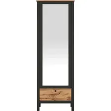 Шкаф распашной Black Red White Loft SZF1W1S/60 (дуб вотан/черный)