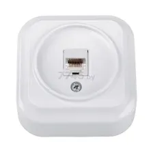 Розетка компьютерная RJ-45 наружная BYLECTRICA Вариант белая 