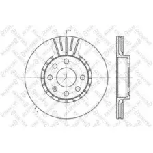Тормозной диск STELLOX 6020-3617V-SX вентилируемый , передняя ось